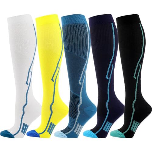 24 Styles Sports Compression Socks Outdoor Men Women Running Cycling Sports Socks Fit for Diabetes Varicose Veins Reduce Edema