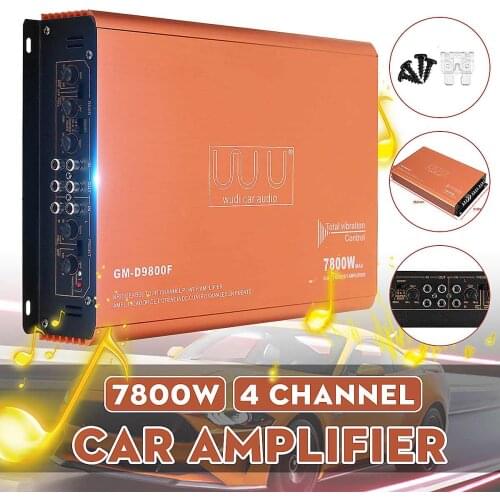 12V 7800W 4 Channel Car Amplifier Speaker Vehicle Amplifier Power Stereo Amp Auto Audio Power Amplifier Car Audio Amplifier