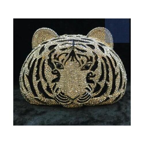 XIYUAN Lady Crystal Women Evening Bags Hollow Out Stones Beaded Wedding Clutch Bag Bridal Diamond Minaudiere Purse Clutches