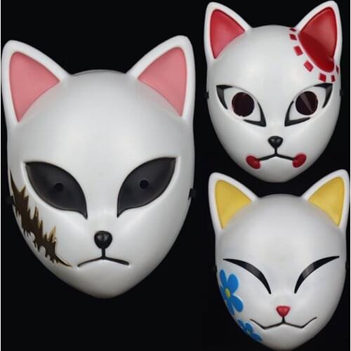 Japanese Anime Demon Slayer cosplay Masks Halloween Kimetsu no Yaiba Mask Plastic Kamado Tanjirou Sabito Cosplay Party Props
