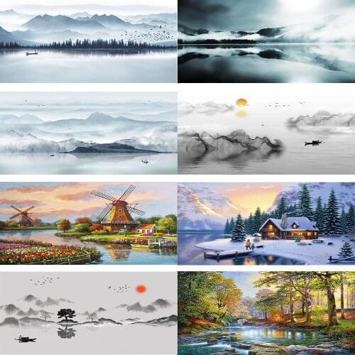 Winter DIY diamond painting 5D Snow scene landscape Cross Stitch embroidery diamond mosaic round handmade gift home decorations