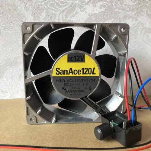 12cm metal speed regulating fan motorcycle air-cooled oil-cooled retrofit 12V 1.9A