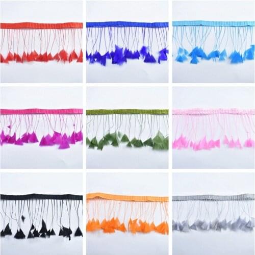 2Meters Goose Feather Trim Fringe Trim Natural Feathers for Crafts White Pheasant Feathers Plume Decoration Plumas Carnaval TOP