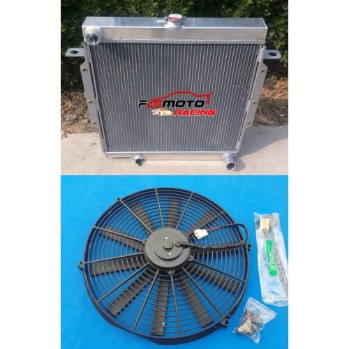 56mm Aluminum Alloy Radiator + FAN 1990-2001 For Toyota Land Cruiser 75 Series HZJ75 90 91 92 93 94 95 96 97 98 99 00 01