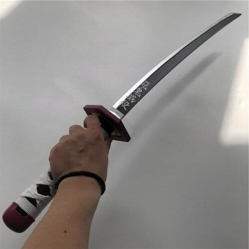 80cm Kimetsu no Yaiba Tomioka Giyuu Sword Weapon Demon Slayer Rengoku Kyoujurou Cosplay Sword Ninja Knife wood Weapon Prop