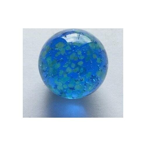 Free shipping 7pcs/lot 20mm blue marbles pearl Luminous glass ball craft decoration Childrens toys ball