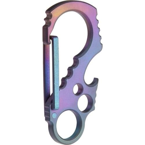 Keychain Carabiner Bottle Opener, Titanium Carabiner Keychain, 2 In 1 Anti-lost Key Holder Hook For Camping, Hiking, Modern