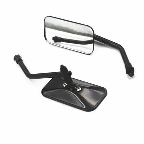 Pair Motorcycle Black Metal Rear View Mirrors For Honda Kawasaki Yamaha Motorbike Rearview Mirrors Dirt bike Dual Sport bike