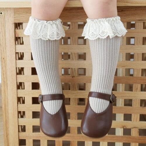Baby Girls Knee Stockings Toddlers Socks Leg Warmer Solid Cotton Stretch Lovely Stockings for 0-4 Years Old