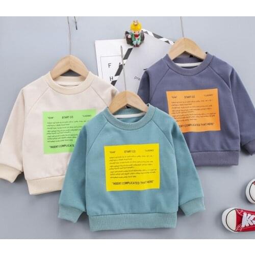 Lunoakvo Children Baby Girls Boys Sweatshirt Kids Letter Printed Sweater Spring Pullover 18M-5 Years Toddler Girl Fall Clothes
