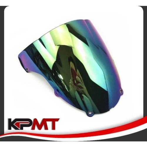 For Kawasaki ZX6R 2003 2004 ZX 6R 636 03 04 ZX-6R WindScreen Double Bubble Motorcycles Black Windshield