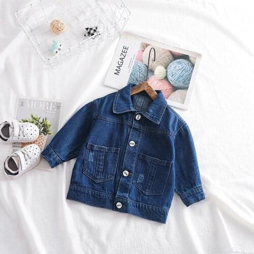 Toddler Kids Girls Denim Jean Fall Jacket Button Coat Outwear Tops Outwear Support Drop Shipping
