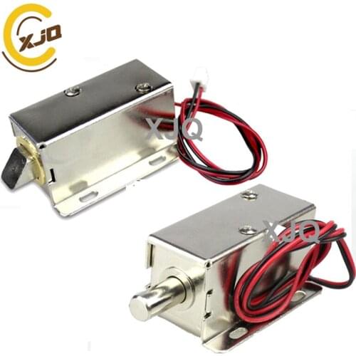 XJQ Safurance 12V DC Mini Electric Lock Assembly Solenoid Cabinet Door Drawer Lock Small Cabinet Lock Access control Lock