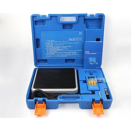 VES-50A Manual Refrigerant Recovery Electronic Balance High-Precision Metal Freon Quantitative Filling Electronic Scale 9V