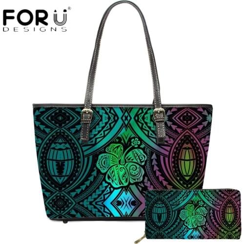 FORUDESIGNS New Arrival Women Large Handbag And Purse Art Hawaii Hibiscus Printing Outdoor Shopper Lady Casul Shoulder Bolsa