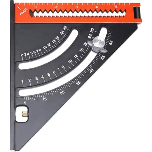 Goniometer Triangle Square Ruler with Base, Magnet Woodworking Extendable Tool K3KB