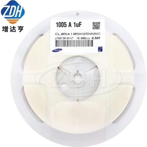 200pcs/ceramic capacitor 0402 105K 1UF 1000NF 6.3V 10V 16V 25V 50V X5R 10