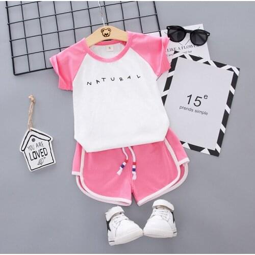 Baby Girls Clothing Set Summer Casual Suit For Girl T-Shirt And Pants Sport Kids Clothes 1234 Years Children Clothing