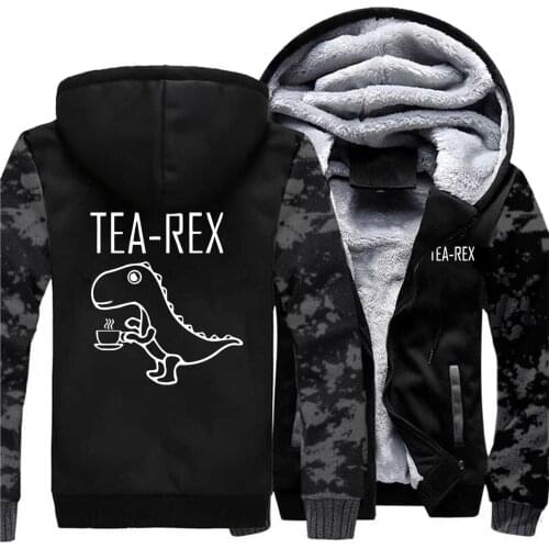 Lovely Dinosaur Funny Tea-Rex Kawaii Print Hoodies 2019 Autumn Winter New Style Mens Sweatshirts Plus Size Jackets Casual Coat