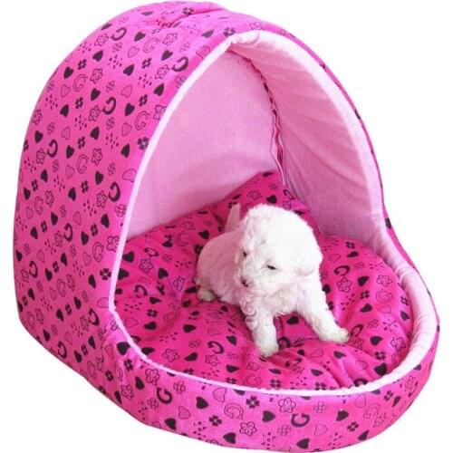 Cute Pink Princess Dog Bed House Mat for Small Dogs Kennel Windproof Slipper Puppy Design Cat Dog Beds for Medium Dogs
