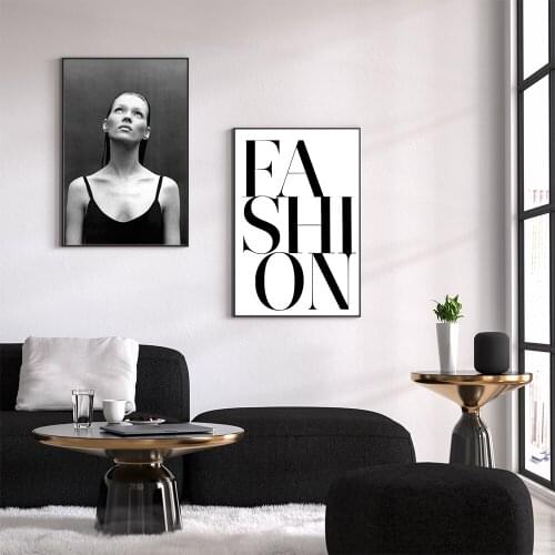 Boho Cover Fashion Woman Poster Black White Canvas Painting Art Print Quote Modern Wall Picture For Living Home Room Decor