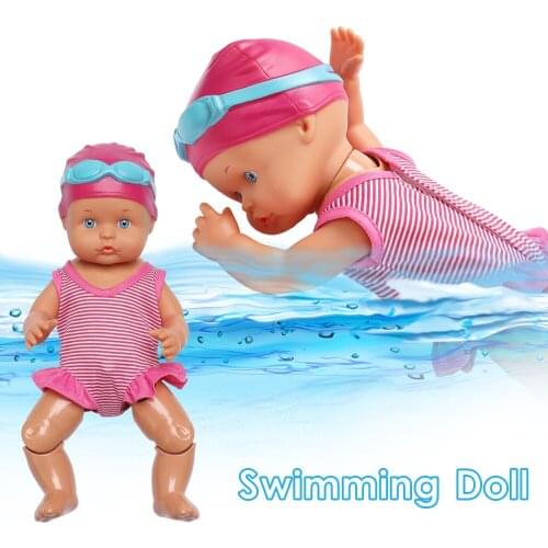 New Baby Swimming Doll 33cm Lifelike Reborn Baby Doll Waterproof Education Smart Electric Dolls Joint Movable Swim Dolls Toys