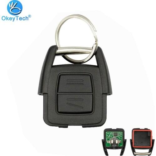 OkeyTech for Opel 433Mhz 2 Button Remote Control Key for Vauxhall Opel Astra Zafira Omega Vectra with Key Ring No Chip No Blade