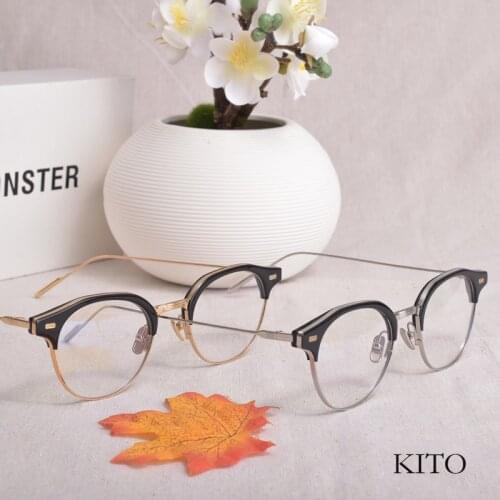 2021 GM New Fashion V brand titanium optical glasses frame GENTLE KITO Women Men Prescription Eyeglasses Frames For Myopia lens