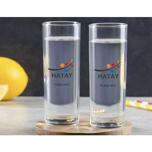 Personalized Colorful Printed Hatay Design Tourist Dual Vodka Bardağı-1