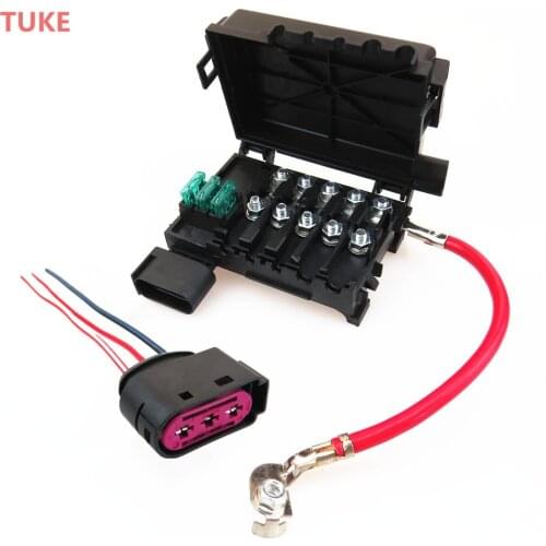 RWSYPL 1 Set Battery Circuit Fuse Box Assembly + Plug Cable For A3 S3 Beetle Bora Golf MK4 Seat Leon 1J0 937 617 D 1J0937773