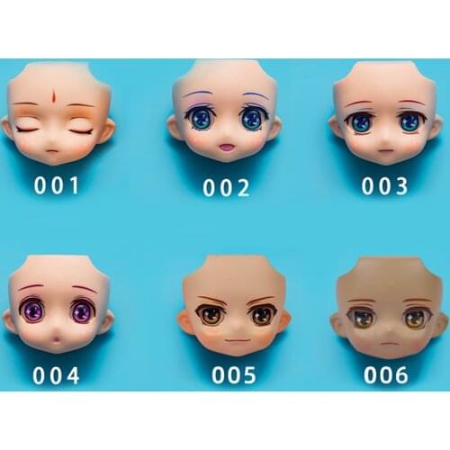 Ymy Body Replacement Face Plates Open Eyes Movable Eyes For Gsc Clay Man Ob11 Head Split Gsc Doll Face 1/12bjd Doll Accessories