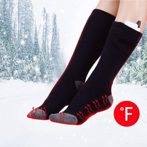 USB Rechargeable Heating Warm Socks 3-speed Adjustable Temperature 2200MAH Lithium Battery Infrared Heating For Male And Female