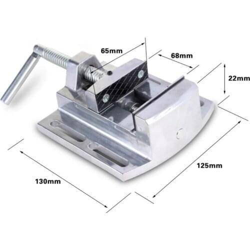 2.5" Flat Tongs Vice Max 68mm Milling Machine Bench Drill Vise Fixture Worktable Aluminium Alloy