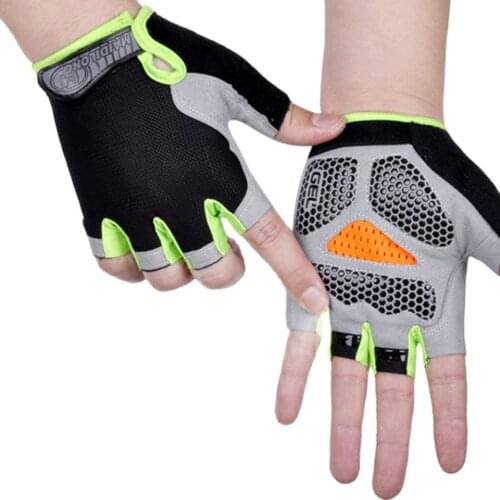 Bicycle Gloves Anti-Slip Anti-Sweat Breathable Anti-Shock Men Women Half Finger Fingerless Gloves Motorcycle Bike Cycling Glove