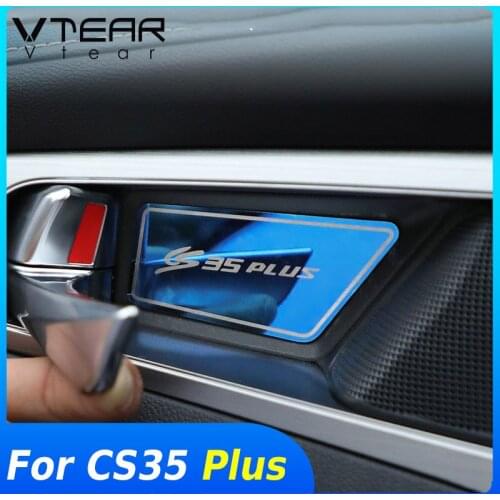 Vtear For Changan CS35 Plus interior decoration Car inner door Mouldings handle bowl cover styling accessories trim parts 2020