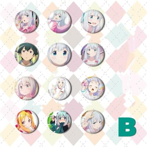 ZXFJXR Eromanga Sensei Izumi Sagiri Brooch Backpack Escudo de armas Brooch Badges Stemma Pins Icons