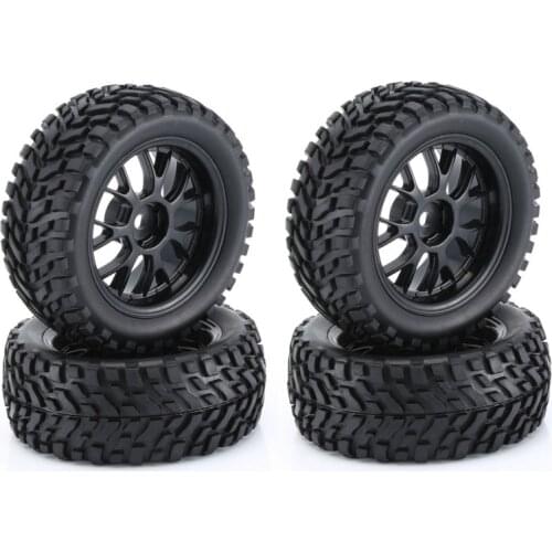 4Pcs 75mm Wheel Tyre with Foam Inserts for Wltoys 144001 124019 RC Car Upgrade Parts 1/14 1/16 Scale Off Road Buggy
