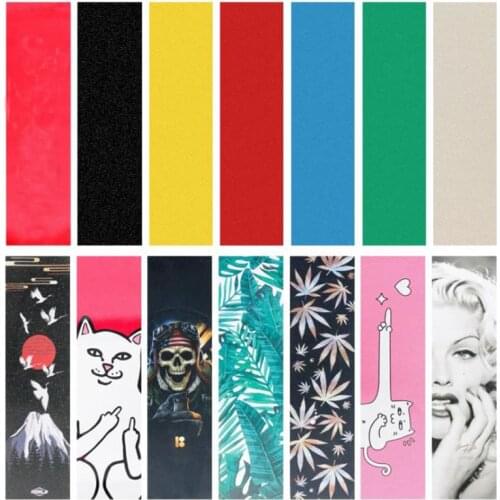 84*23cm Skateboard Sandpaper Griptape Wear-Resistant Thickening Large 4 Wheel Deck Sandpaper Griptape Sticker For Skateboarding