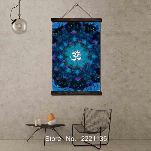 Abstract Arabic Font Framed Scroll Painting HD Wall Art Hanging Canvas Painting HD Printed Pictures for Living Room Decor