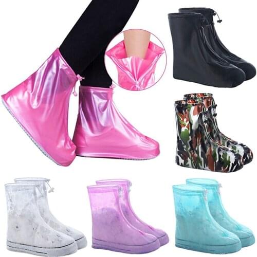 Unisex Shoe Cover Silicone Latex Reusable Waterproof Thick Boot Cover Riding Outdoor Non-Slip Wear-Resistant Foot Protection