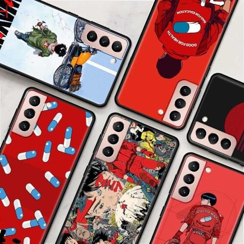 AKIRA Phone Case For Samsung Galaxy S20 FE S21 Ultra 5G S8 S9 S10 Plus S10e S7 Edge Black Soft TPU Cover Coque