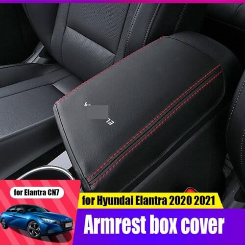 For Hyundai Elantra Avante CN7 2021 armrest box cover interior leather modification central armrest box anti-dirty