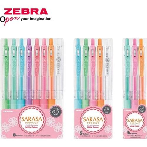 3/5/8pcs Zebra SARASA JJ15 Milk Color Gel Pen Light Color Line Drawing Pen Gel Pen Set 0.5mm