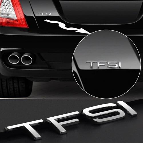 Chrome Silver Auto Tuning Accessoies Car Rear Trunk Sticker For Audi A6 C6 A3 A1 A4 B8 A8 A7 A5Q2 Q3 Q5 Q7 TT TTS TFSI Sticker