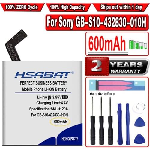 HSABAT 600mAh J18405 High Capacity Battery for Sony GB-S10-432830-010H Smart Watch