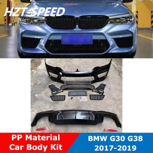 G30 MT Type PP Unpainted Car Body Kit Front Bumper Rear Lip For BMW 5 Series G38 528i 530IM 540li Modify M5 2017-2019