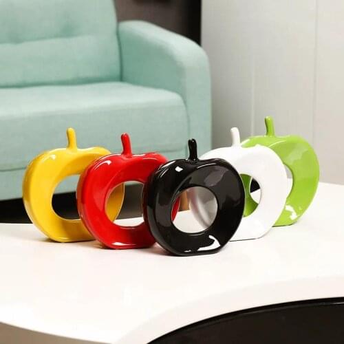 Creative Openwork Apple Living Room Ceramic Crafts Bedroom Coffee Table Small Ornaments Home Decoration Accessories
