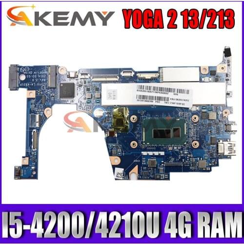 ZIVY0 LA-A921P motherboard For Lenovo YOGA 2 13 YOGA 213 laptop motherboard W/ CPU I5-4200/4210U 4G RAM DDR3 100% fully tested