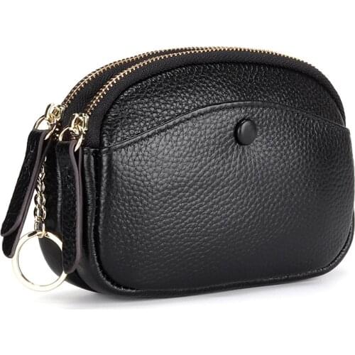 New Mini Wallet Womens Small Purse Genuine Leather Short Purse Coin Bag Women Wallets Clutch Bags Coin Purses Ladies Hand Bags