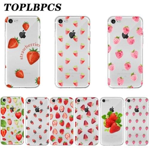 Fresh fruit strawberry Pattern Soft Phone Case For iPhone SE 2020 11 Pro X XR Xs Max 6 6S 7 8 Plus Soft Clear Cover Coque Shell